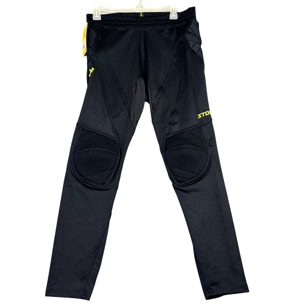 Storelli Mens S Black ExoShield Goalkeeper Long Pants Padded Soccer EXGKPANT NWT